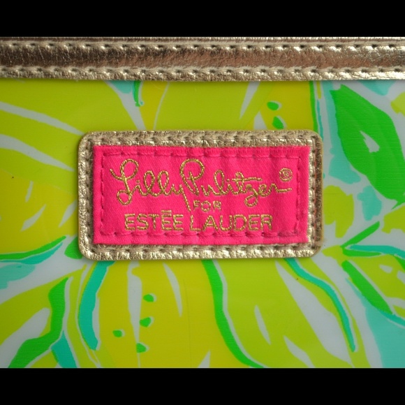 LILLY PULITZER Estee Lauder Makeup Bag Citrus - Picture 2 of 5